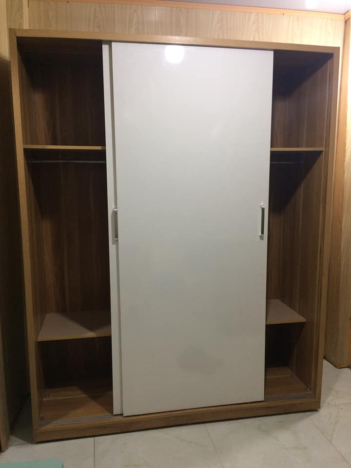 Tủ Quần Áo Cánh Trượt Gỗ Công Nghiệp - MẪU 14